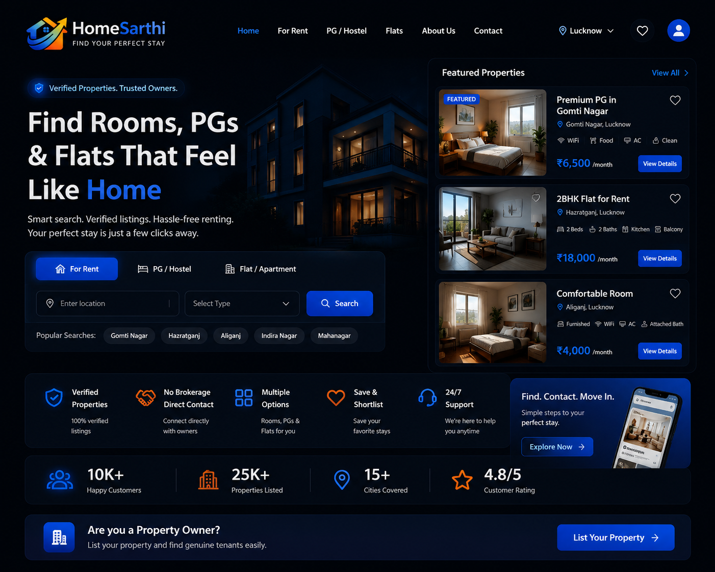 HomeSarthi App Dark